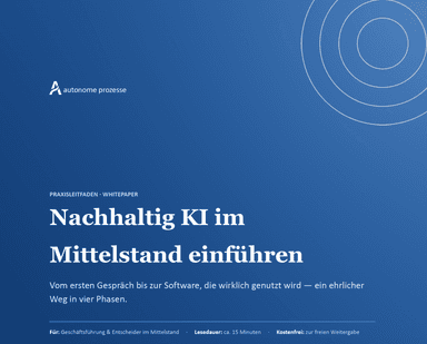 Cover des Whitepapers KI im Mittelstand